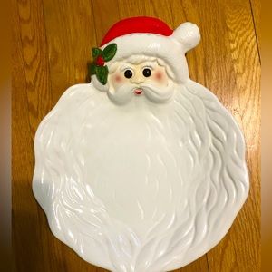 Vintage 1978 ceramic Santa Claus platter